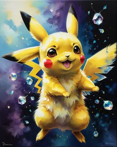 pichu,springmann,pikachu,eevee,pika,mbachu,Illustration,Realistic Fantasy,Realistic Fantasy 30