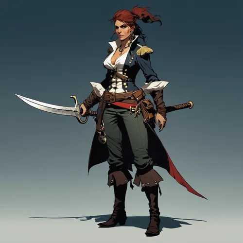 pirate,swordswoman,female warrior,male character,sterntaler,pirates,musketeer,assassin,pirate treasure,wind warrior,scarlet sail,huntress,ranger,swordsman,konstantin bow,naval officer,katana,tower flintlock,kosmea,longbow,Conceptual Art,Fantasy,Fantasy 06