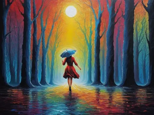 Painting Abstract Body Art Oil Painting
,oil painting on canvas,girl walking away,dubbeldam,red riding hood,woman walking,walking in the rain,art painting,moonwalked,little red riding hood,forest of d