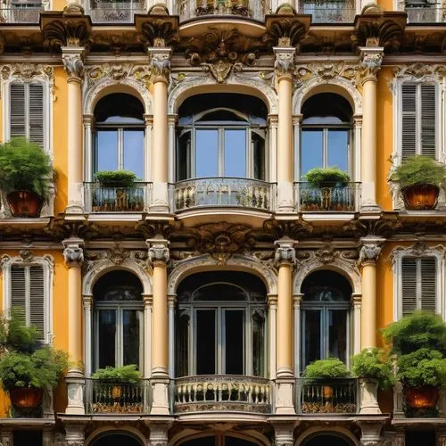 paris balcony,balconies,french building,palermo,milanesi,camondo,casa fuster hotel,french windows,palazzo,frontages,genova,baglione,balcones,montecarlo,balcon de europa,haussman,milan,italianate,monaco,buildings italy,Art,Classical Oil Painting,Classical Oil Painting 32