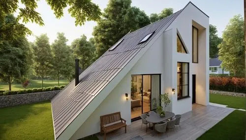 folding roof,inverted cottage,velux,cubic house,frame house,house shape,house roof,3d rendering,dormer,modern house,electrohome,passivhaus,grass roof,roof landscape,danish house,smart house,metal roof,homebuilding,modern architecture,cube house,Photography,General,Realistic