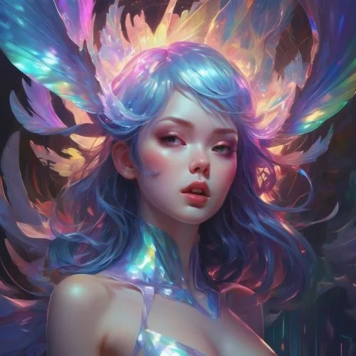 fantasy portrait,fae,baroque angel,faerie,fairy peacock,aura,angel,archangel,flower fairy,faery,mystical portrait of a girl,unicorn art,fantasy art,fairy galaxy,evil fairy,mermaid vectors,fairy,fairy queen,digital painting,siren,Conceptual Art,Fantasy,Fantasy 01