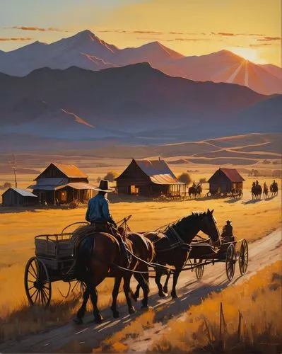 old wagon train,stagecoach,covered wagon,john day,rural landscape,straw carts,mongolia eastern,american frontier,salt meadow landscape,straw cart,nomadic people,inner mongolia,gobi desert,mongolian,mongolia,farm landscape,montana,horse herder,desert landscape,the gobi desert,Conceptual Art,Oil color,Oil Color 01