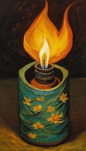 Write a poetic description of a mesmerizing flame ignited by a lighter.,the eternal flame,cauldron,feuerzangenbowle,shabbat candles,burning candle,fire and water,tea light,tealight,flameless candle,fi