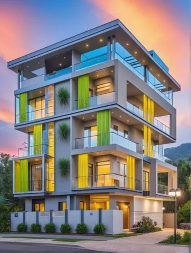 modern architecture,condominium,new housing development,apartments,apartment building,estate agent,modern house,residential building,residential tower,apartment complex,smart house,condo,modern building,colorful facade,smart home,townhouses,appartment building,prefabricated buildings,luxury real estate,cubic house,Photography,General,Realistic