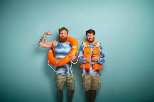 sailors,lifejacket,marine scientists,sea scouts,rescue workers,nautical colors,oddcouple,life buoy,digital nomads,raft guide,teal and orange,construction workers,french tourists,kayaks,fishermen,builders,rescuers,sailing orange,hipsters,on a transparent background