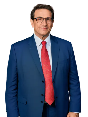 Liberal politician, middle-aged man, suited, tie loose, confident expression, slight smile, glasses perched on nose, short brown hair, wrinkled forehead, white shirt, navy blue suit, hands in pockets,