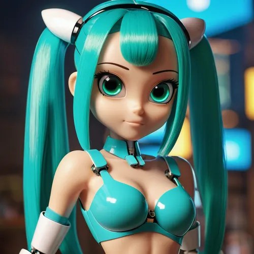 hatsune miku,miku,kotobukiya,3d figure,anime 3d,vocaloid,game figure,plush figure,3d model,aqua,cyan,3d rendered,rubber doll,doll figure,japanese doll,female doll,3d render,artist doll,ashitaba,christmas figure,Photography,General,Realistic