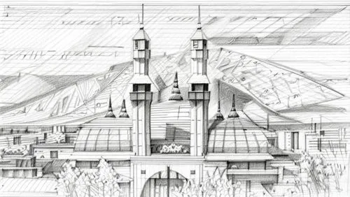 school design,solar cell base,technical drawing,architect plan,kirrarchitecture,concept art,house drawing,mining facility,hydropower plant,futuristic architecture,archidaily,industrial plant,aqua stud