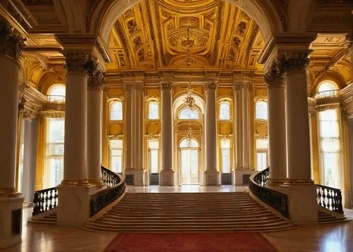 entrance hall,saint george's hall,foyer,cochere,hall of nations,royal interior,villa farnesina,hermitage,stormont,campidoglio,corridor,villa cortine palace,rotunda,statehouse,capitolio,hallway,enfilade,marble palace,capitol building,palazzo barberini,Art,Classical Oil Painting,Classical Oil Painting 26