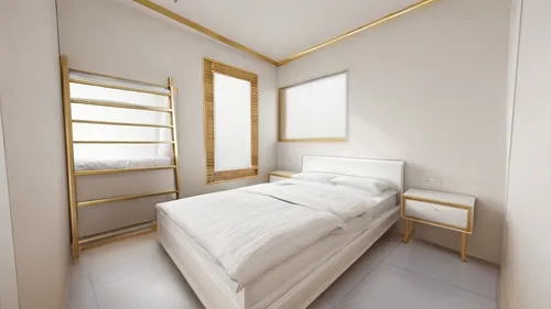 canopy bed,gold stucco frame,room divider,bedroom,gold wall,guest room,3d rendering,bedroom window,sleeping room,bed frame,modern room,guestroom,daylighting,white room,render,search interior solutions,children's bedroom,bed,japanese-style room,boy's room picture
