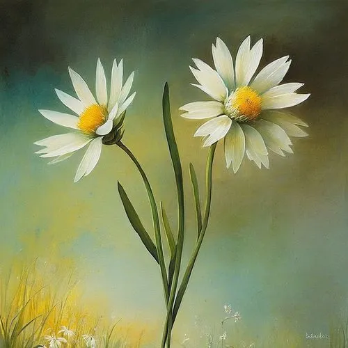 marguerite daisy,margueritte,white daisies,daisy flowers,marguerite,australian daisies,daisies,oxeye daisy,african daisies,sun daisies,leucanthemum,margriet,daisy flower,flower painting,barberton daisies,pyrethrum,white cosmos,white chrysanthemums,marguerita,daisylike,Illustration,Realistic Fantasy,Realistic Fantasy 16