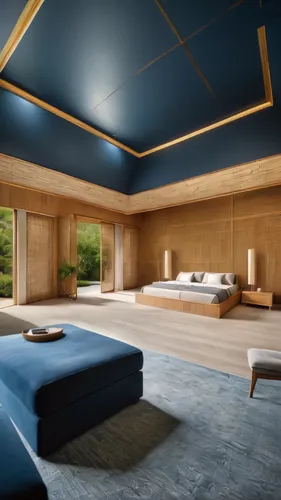 japanese-style room,amanresorts,sleeping room,great room,modern room,interior modern design,bedrooms,chambre,luxury home interior,blue room,3d rendering,interior design,bedchamber,luxury hotel,luxury 