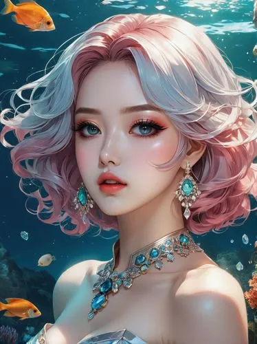 mermaid background,mermaid vectors,amphitrite,underwater background,the sea maid,nereids,Illustration,Realistic Fantasy,Realistic Fantasy 07