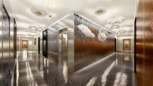 hallway,hallway space,hotel hall,3d rendering,corridor,art deco,casa fuster hotel,ballroom,elevators,luxury hotel,search interior solutions,render,art deco background,interior decoration,entrance hall,luxury bathroom,lobby,luxury home interior,ceiling construction,elevator