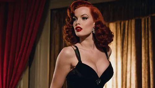 maureen o'hara - female,marilyns,burlesque,rita hayworth,femme fatale,chastain,retro woman,corsetry,merilyn monroe,hayworth,dita,sophia loren,jane russell-female,retro pin up girl,valentine pin up,burlesques,retro women,pin-up model,valentine day's pin up,monroe,Illustration,American Style,American Style 10