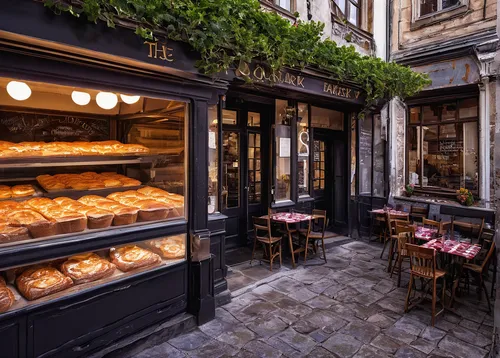 pâtisserie,pastries,pastry shop,viennoiserie,bakery,paris cafe,french confectionery,sweet pastries,aix-en-provence,pain au chocolat,french food,bakery products,breadbasket,popover,pastry,montmartre,parisian coffee,breads,paris shops,sfogliatelle,Illustration,American Style,American Style 02