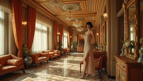 hallway,claridge,neoclassical,claridges,venice italy gritti palace,baccarat,neoclassic,cheongsam,corridor,ballroom,art deco,enfilade,grandeur,ornate room,corinthia,ritzau,a floor-length dress,neoclassicism,corridors,art deco woman,Photography,General,Realistic