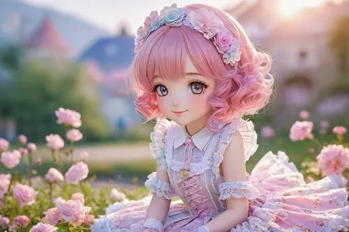 little girl fairy,flower fairy,female doll,doll dress,eloise,fairy,chibiusa,garden fairy,minirose,lipinki,artist doll,dress doll,dressup,lulua,fairy tale character,flower background,rosa 'the fairy,kawaii girl,dollfus,kawaii,Art,Classical Oil Painting,Classical Oil Painting 28