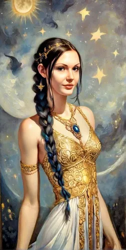 zodiac sign libra,fantasy portrait,celtic queen,star mother,ancient egyptian girl,rem in arabian nights,fantasy art,pocahontas,thracian,fantasy woman,virgo,cleopatra,fantasy picture,mary-gold,horoscope libra,mystical portrait of a girl,athena,priestess,cybele,artemisia