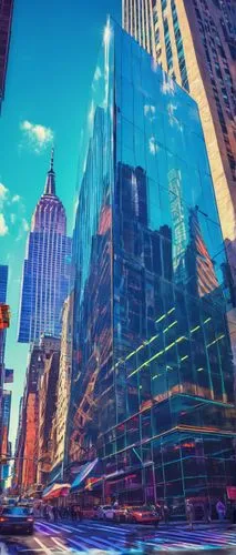 city scape,glass facades,cityscapes,new york streets,blur office background,times square,time square,plexiglass,glass building,glass facade,lucite,bizinsider,tishman,reflectivity,glass panes,newyork,nyclu,colorful city,cityzen,tall buildings,Conceptual Art,Sci-Fi,Sci-Fi 27