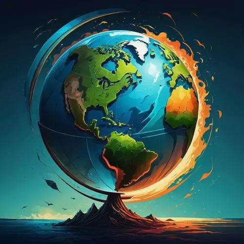 end of the world,burning earth,earth in focus,the end of the world,iplanet,globecast,Conceptual Art,Fantasy,Fantasy 21