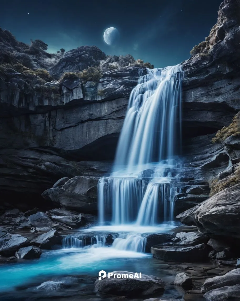 cragy rock waterfalls,water fall,fantasy picture,fantasy landscape,waterfall,waterfalls,nature wallpaper,waterval,moonbow,windows wallpaper,full hd wallpaper,flowing water,landscape background,water f