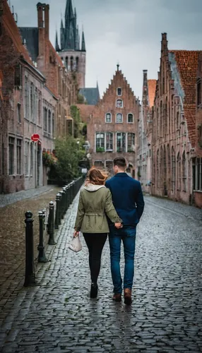 bruges,lübeck,delft,gdańsk,the cobbled streets,people walking,cobblestones,bremen,luneburg,groningen,vintage man and woman,couple goal,young couple,belgium,couple - relationship,hand in hand,utrecht,münsterland,bremen town musicians,poznan,Photography,Documentary Photography,Documentary Photography 24