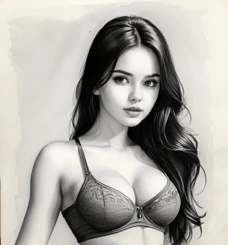 sirotka,daveigh,jogbra,female model,kreuk,charcoal pencil,wonderbra,charcoal,girl drawing,charcoal drawing,lotus art drawing,ruslana,photo painting,nguyen,airbrushing,asian woman,bandeau,pencil drawing,bustier,pencil drawings