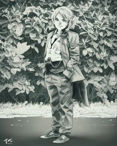 manga style
,child in park,fullmetal alchemist edward elric,albert einstein,grayscale,vintage boy,eleven,comic style,stylish boy,young boy,school boy,einstein,darjeeling,monoline art,digital art,gray-