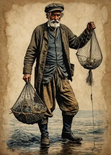 fisherman,fishmonger,commercial fishing,version john the fisherman,thames trader,fish-surgeon,fishermen,fishing nets,peddler,types of fishing,fishing net,basket weaver,fisher,fishing gear,angler,stevedore,fishing classes,waste collector,forage fish,fishing bait,Photography,General,Fantasy