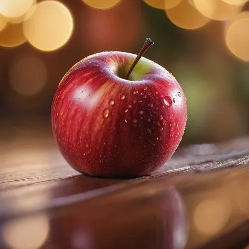 apple,a red apple with a little raindrop on the top,red apple,ripe apple,piece of apple,red apples,golden apple,apple logo,Photography,General,Commercial