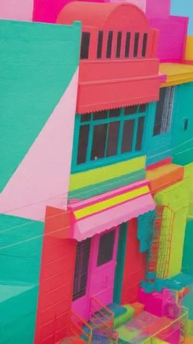 colorful facade,cube stilt houses,lego pastel,beachhouse,geometrics,maser,Photography,Fashion Photography,Fashion Photography 17