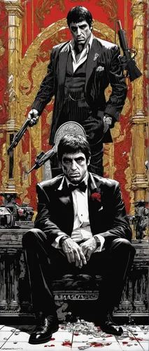 """Scarface"" - Spoke Art",mafia,cd cover,godfather,assassination,gangstar,kingpin,the game,al capone,bandana background,game illustration,mobster,gentleman icons,mobster couple,hip hop music,cover,al