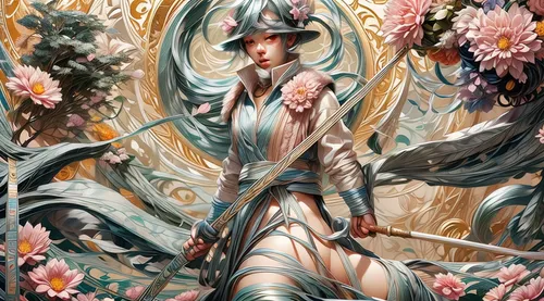 amano,flora,flower fairy,elven flower,mermaid background,dryad,art nouveau,japanese floral background,baroque angel,magnolia,magnolias,floral background,fantasy art,floral japanese,fantasy portrait,the enchantress,yulan magnolia,faerie,girl in flowers,spring unicorn