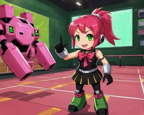 an animation scene of a girl in action,kallen,umr,aelita,kawamori,gfl,gaige,Unique,Pixel,Pixel 05