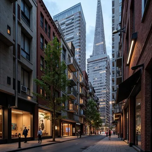 Rustic brick facades, concrete walls, metallic surfaces, glass windows, wooden accents, industrial pipes, exposed ductwork, urban alleys, city streets, modern skyscrapers, sleek towers, futuristic des