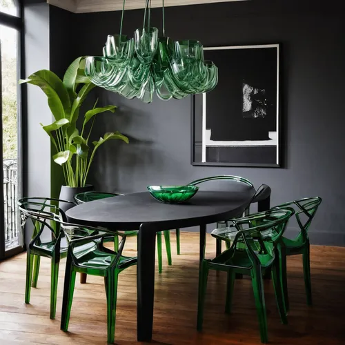 Kartell Masters chairs in grey are beautiful with this teak table and green  hues. 131 best images about Kartell   Chairs   sofas in situ on,dining room table,dining table,danish furniture,contemporar