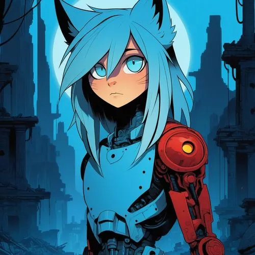 vector girl,gali,garrison,cyanogenmod,mae,kitsune,Illustration,American Style,American Style 09