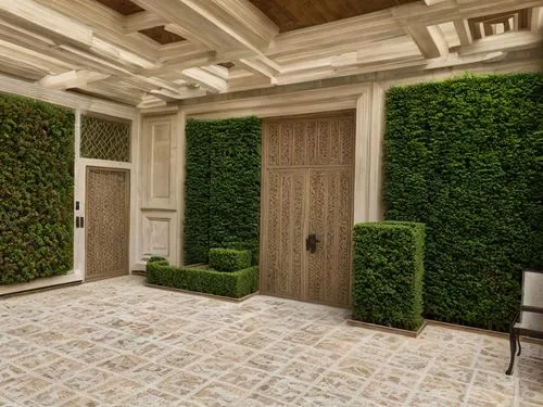 intensely green hornbeam wallpaper,garden design sydney,landscape designers sydney,landscape design sydney,garden door,luxury bathroom,plantation shutters,landscaping,3d rendering,garden elevation,hornbeam hedge,hallway space,ornamental dividers,artificial grass,ordinary boxwood beech trees,stucco wall,patterned wood decoration,room divider,interior design,wooden wall,Landscape,Garden,Garden Design,Classic Elegance