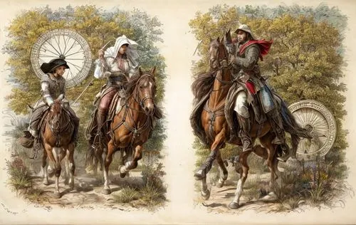 lady  an man riding horse and buggy church ,andalusians,pilgrims,cavalry,two-horses,hunting scene,horse riders,man and horses,stagecoach,western riding,horsemanship,horseback,musketeers,cossacks,horse