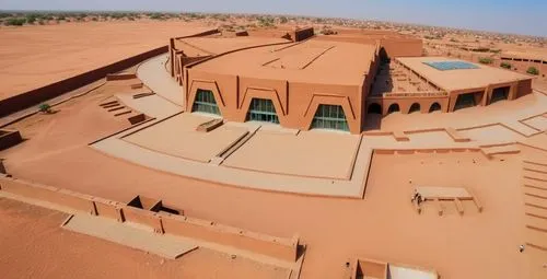 هو مبنى متحف سوداني يدمج بين الحداثة و االتاريخ في استخدام المواد المحلية مثل الطين .,qasr al watan,king abdullah i mosque,qasr al kharrana,auc,qasr,mastabas,diriyah,islamic architectural,liwa,ctesiph