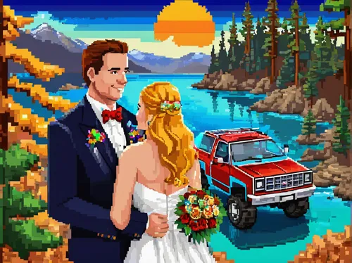 pixel art,wedding couple,wedding photo,8bit,wedding car,volvo 850,pixelgrafic,just married,wedding frame,honeymoon,facebook pixel,custom portrait,pre-wedding photo shoot,romantic portrait,wedding icons,ford ranger,heidi country,romantic scene,volvo 9300,volvo s70,Unique,Pixel,Pixel 05