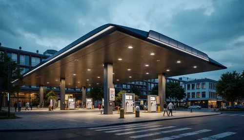 electric gas station,filling station,e-gas station,ecomstation,bus station,mvrdv,forecourt,forecourts,eindhoven,metropolia,gas station,foereningsbanken,wolfsburg,petrol pump,zeil,festhalle,karbovanets,darmstadtium,bus shelters,zentralbank