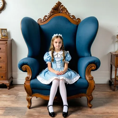 sitting on a chair,girl sitting,little girl dresses,princess sofia,childrenswear,the little girl's room,Conceptual Art,Daily,Daily 35