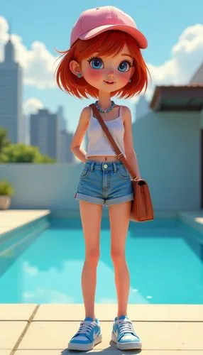 the beach pearl,cute cartoon character,verano,anime 3d,volponi,eloise