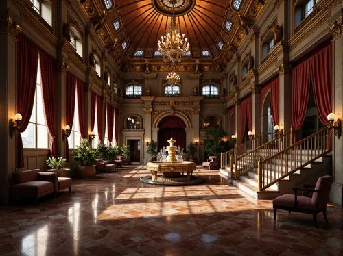 royal interior,entrance hall,emirates palace hotel,lobby,crown palace,parador,dolmabahce,nemacolin,foyer,biltmore,villa d'este,hotel hall,europe palace,ornate room,cliveden,ritzau,venetian hotel,hall of nations,hotel lobby,cochere