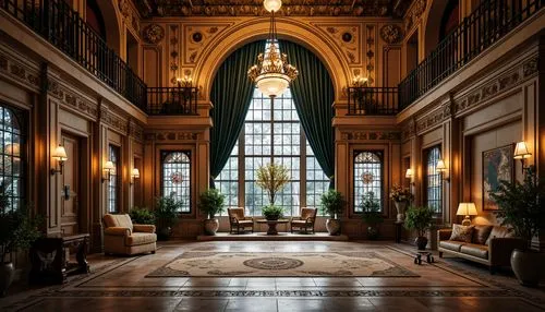 biltmore,entrance hall,gleneagles hotel,enfilade,foyer,apthorp,hallway,grand hotel europe,philbrook,emirates palace hotel,cochere,cliveden,louvre,orsay,conservatory,hotel lobby,europe palace,palatial,corridors,lobby