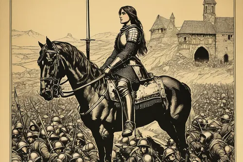 joan of arc,breton,saint michel,périgord,cavalry,crusader,st george,middle ages,encarte,clécy normandy,the middle ages,constantinople,miss circassian,italian poster,puy du fou,medieval,pour féliciter,bactrian,cool woodblock images,don quixote,Conceptual Art,Daily,Daily 09