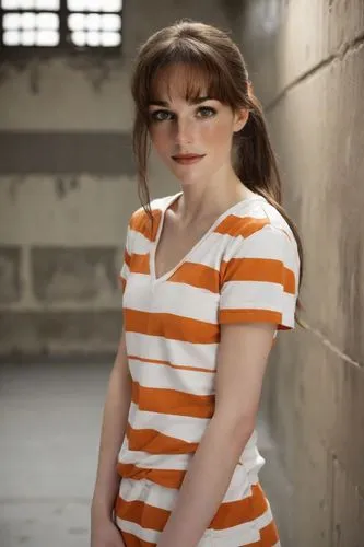 horizontal stripes,striped background,orange,cotton top,liberty cotton,polo shirt,girl in t-shirt,stripes,teen,daisy 1,orange color,daisy 2,in a shirt,bright orange,lori,striped,hollyoaks,british actress,tee,prisoner,Photography,Natural